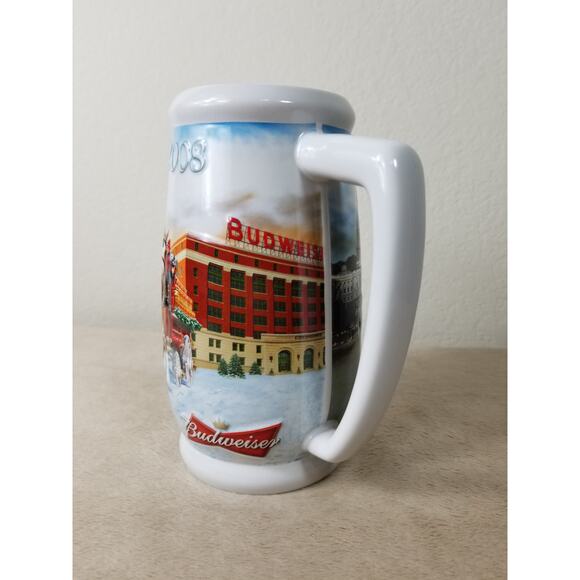 Budweiser Beer Stein Mug 75 Years of Proud Tradition 2008 Handcrafted 7" Brazil - Picture 7 of 12